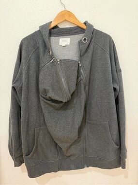 Seraphine Man Men's Gray Zip Hoodie with Hood